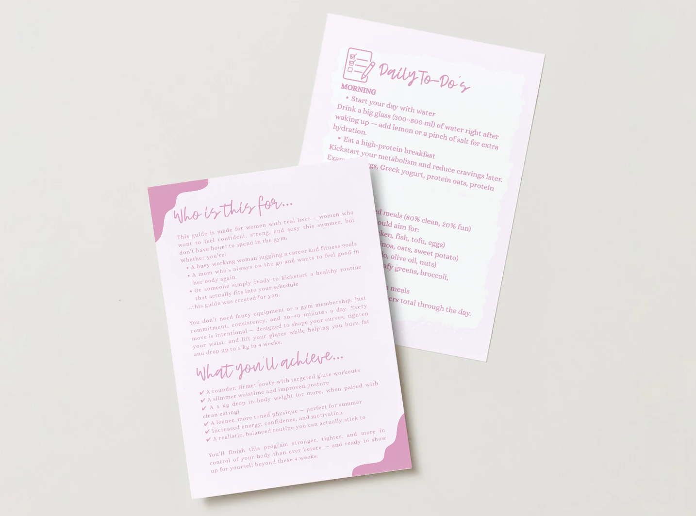 PROJECT HOURGLASS - The Ultimate 4 Week Shape-Up Plan