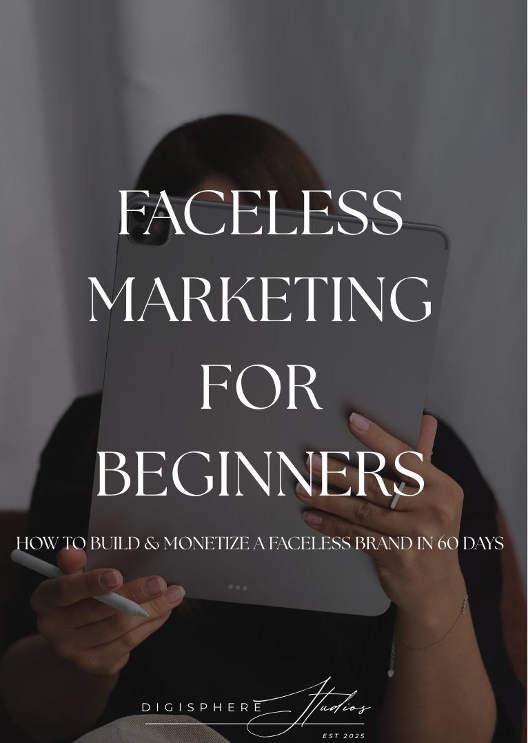 Faceless Marketing Guide for Beginners - How to Build & Monetize a Faceless Brand in 60 Days