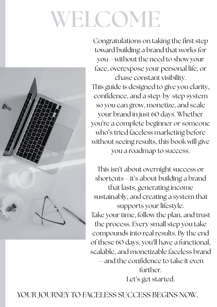 Faceless Marketing Guide for Beginners - How to Build & Monetize a Faceless Brand in 60 Days