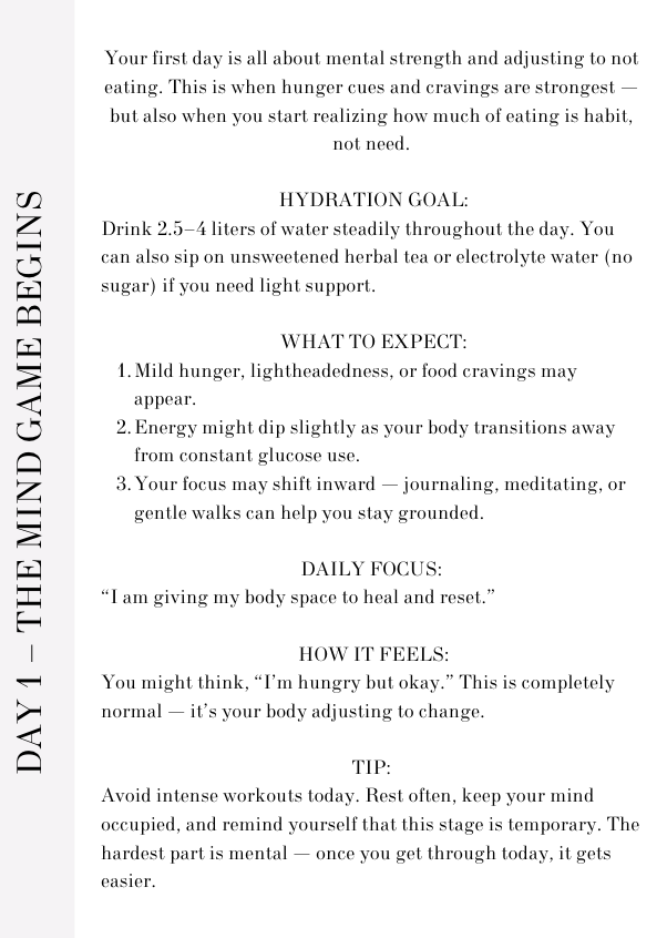 3 Day Water Fasting Guide